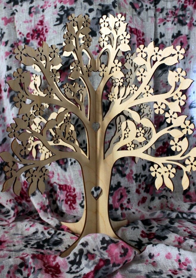 Intra απο ξύλο plywood 3mm-4mm πάχος – Στάση κοσμημάτων Cherry Tree 25x25 cm INTRAVECTRY-MY556596