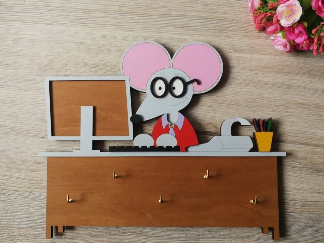 Intra απο ξύλο plywood 3mm-4mm πάχος – Κλειδιά γραφείου 30x30 cm INTRAVECTRY-MY557608