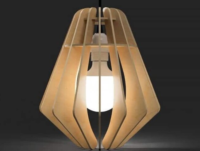 Intra απο ξύλο plywood 3mm-4mm πάχος – Ξύλινο Κρεμαστό Φωτιστικό 4mm 30x35 cm INTRAVECTRY-MY556686