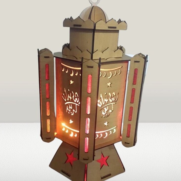 Intra απο ξύλο plywood 3mm-4mm πάχος – ξύλο Αιγυπτιακού Φανούς Ραμαζάνι 40x40 cm INTRAVECTRY-MY557189