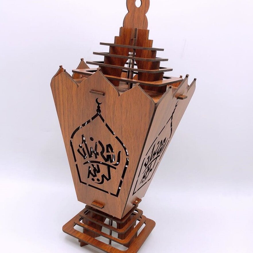 Intra απο ξύλο plywood 3mm-4mm πάχος – Ισλαμικό Ξύλινο Φανάρι Ramadan Kareem 45x50 cm INTRAVECTRY-MY557195