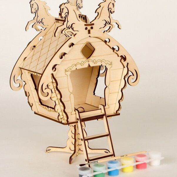 Intra απο ξύλο plywood 3mm-4mm πάχος – Γούρνα τροφοδοσίας ξύλινης καλύβας με ξύλο σχεδίασης αψίδας 40x40 cm INTRAVECTRY-MY557434