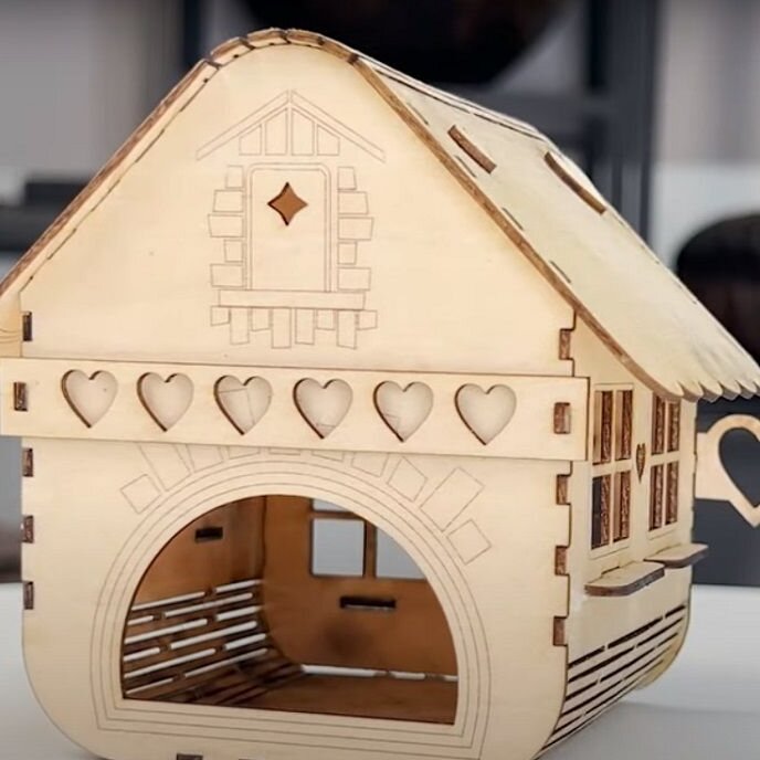 Intra απο ξύλο plywood 3mm-4mm πάχος – Ξύλινο Σπίτι Παιχνιδιού 4mm Λίμα 12x15 cm INTRAVECTRY-MY557436