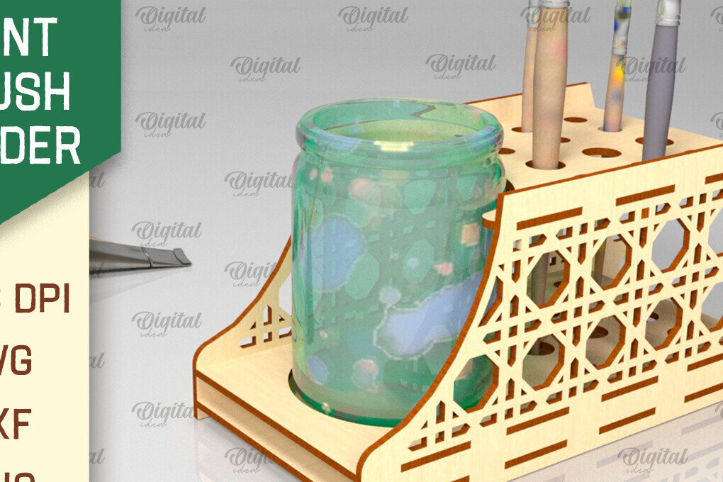 Σετ των 2 Intra απο ξύλο plywood 3mm-4mm πάχος – Στήριγμα πινέλου βαφής Δίασταση  20x20 cm INTRAFABR-98145719