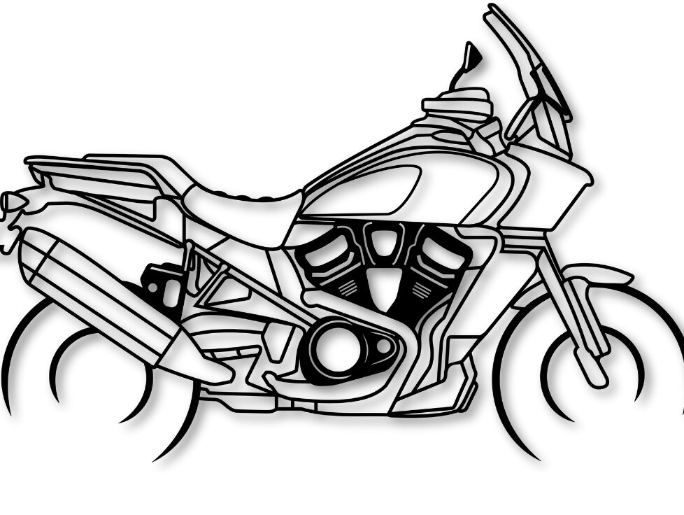 Σετ των 2 Intra απο ξύλο plywood 3mm-4mm πάχος –  μοτοσικλέτας Pan America Δίασταση  20x20 cm INTRAFABR-113767553