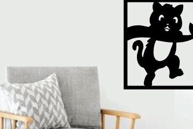 Intra απο ξύλο plywood 3mm-4mm πάχος – Σχεδιασμός Panda Metal Art Wall Art Δίασταση  40x30 cm INTRAFABR-75475235