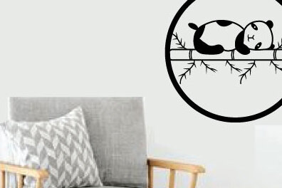 Intra απο ξύλο plywood 3mm-4mm πάχος – Σχεδιασμός Panda Metal Art Wall Art Δίασταση  40x30 cm INTRAFABR-75475118