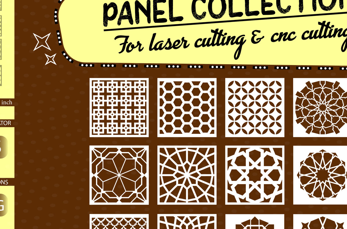 Σετ των 2 Intra απο ξύλο plywood 3mm-4mm πάχος – Συλλογή πάνελ Δίασταση  20x20 cm INTRAFABR-29636485