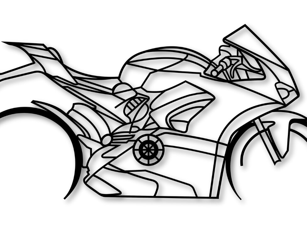 Σετ των 2 Intra απο ξύλο plywood 3mm-4mm πάχος – Panigale V4 Μοτοσικλέτα Dxf Δίασταση  20x20 cm INTRAFABR-111974700