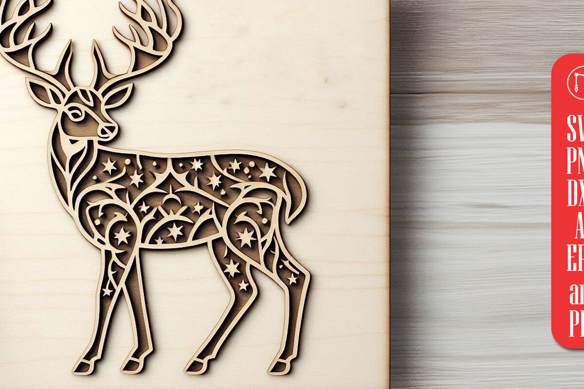 Σετ των 2 Intra απο ξύλο plywood 3mm-4mm πάχος – PANNO DEER Wood Δίασταση  20x20 cm INTRAFABR-90103572