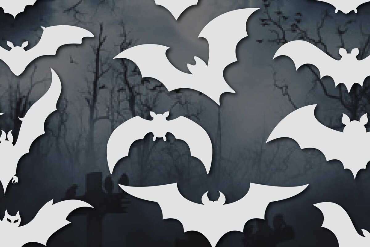 Σετ των 2 Intra απο ξύλο plywood 3mm-4mm πάχος – Paper Cut Bats Πακέτο Δίασταση  20x20 cm INTRAFABR-77677516