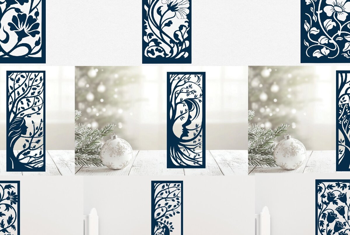 Σετ των 2 Intra απο ξύλο plywood 3mm-4mm πάχος – Paper Cut σελιδοδείκτης Cut Bundle Δίασταση  20x20 cm INTRAFABR-115240258