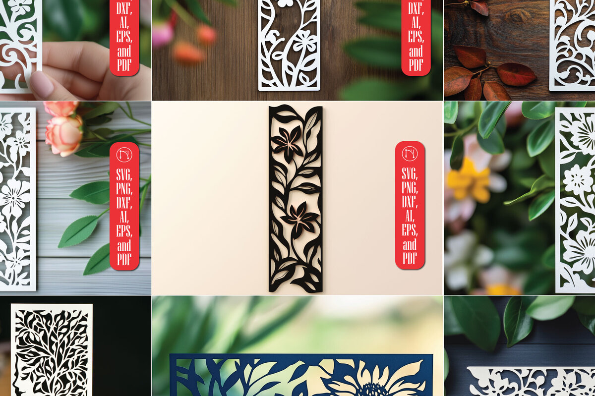 Σετ των 2 Intra απο ξύλο plywood 3mm-4mm πάχος – Paper Cut σελιδοδείκτης Bundle Δίασταση  20x20 cm INTRAFABR-114622298