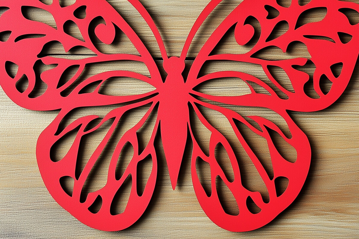 Σετ των 2 Intra απο ξύλο plywood 3mm-4mm πάχος – Paper Cut Butterfly Δίασταση  20x20 cm INTRAFABR-113920804