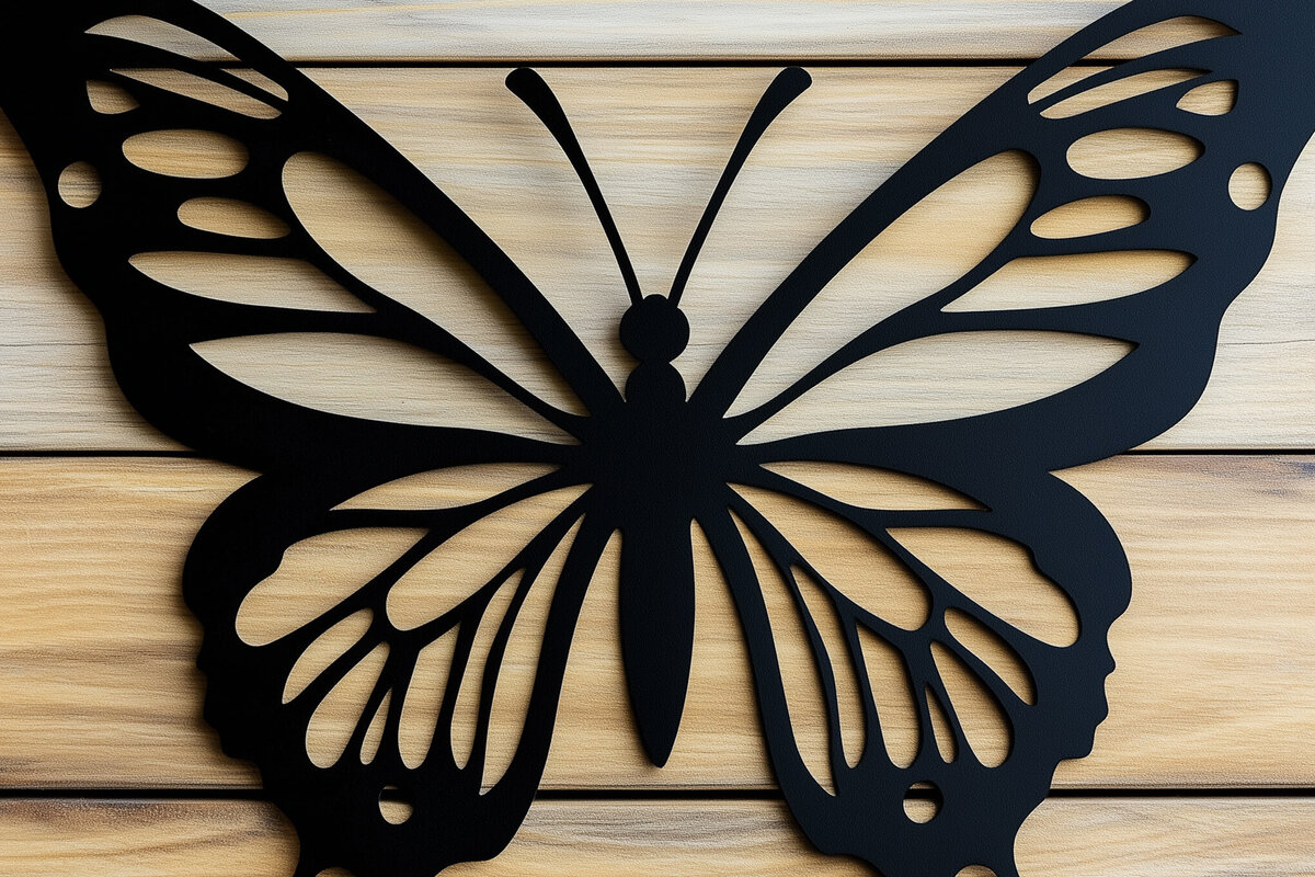 Σετ των 2 Intra απο ξύλο plywood 3mm-4mm πάχος – Paper Cut Butterfly Δίασταση  20x20 cm INTRAFABR-114378838