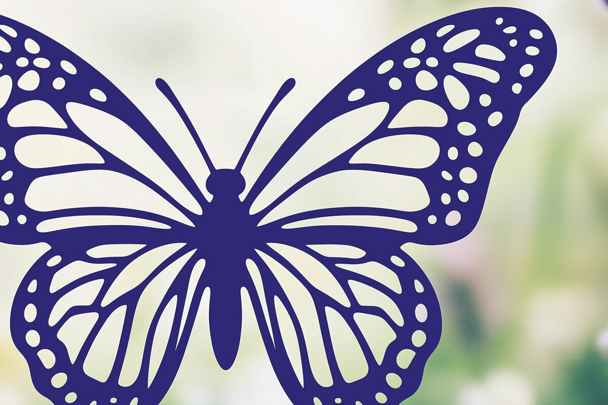 Σετ των 2 Intra απο ξύλο plywood 3mm-4mm πάχος – Paper Cut Butterfly Δίασταση  20x20 cm INTRAFABR-114388170