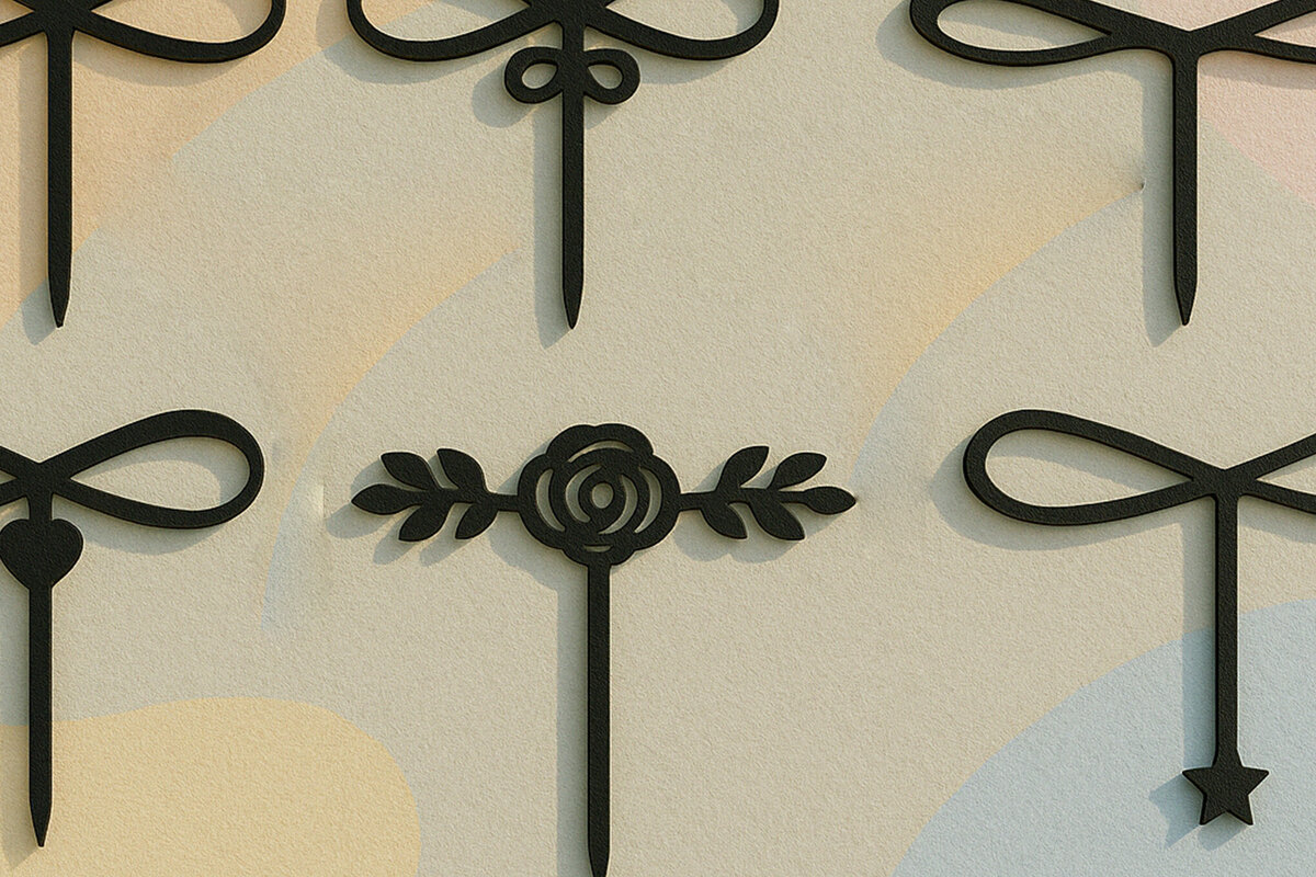 Σετ των 2 Intra απο ξύλο plywood 3mm-4mm πάχος – Paper Cut Cake Topper Δίασταση  20x20 cm INTRAFABR-119962146