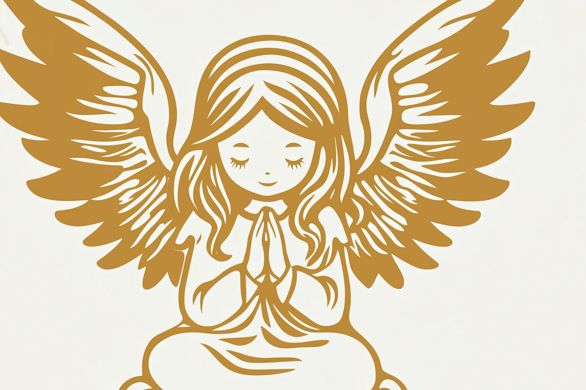 Σετ των 2 Intra απο ξύλο plywood 3mm-4mm πάχος – Paper Cut Christmas Angel Δίασταση  20x20 cm INTRAFABR-107873148