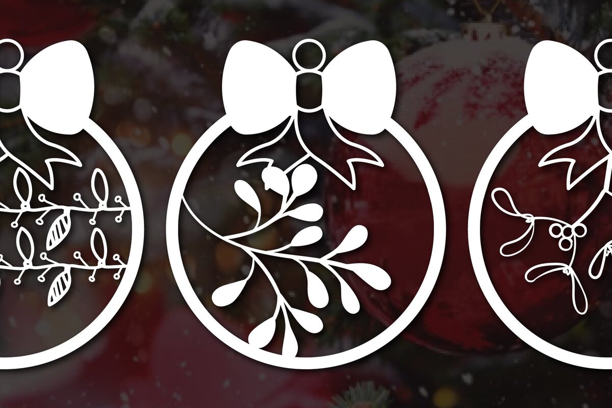 Σετ των 2 Intra απο ξύλο plywood 3mm-4mm πάχος – Διακόσμηση χριστουγεννιάτικης μπάλας σε χαρτί Bundl Δίασταση  20x20 cm INTRAFABR-46259452