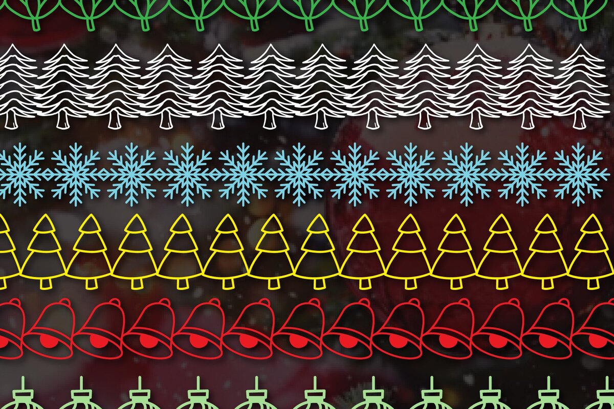 Σετ των 2 Intra απο ξύλο plywood 3mm-4mm πάχος – Πακέτο Χριστουγεννιάτικου περιγράμματος Cut Paper Cut Δίασταση  20x20 cm INTRAFABR-46562001