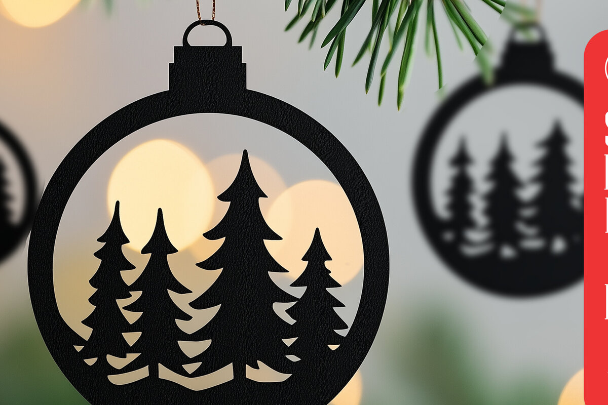 Σετ των 2 Intra απο ξύλο plywood 3mm-4mm πάχος – Χριστουγεννιάτικη διακόσμηση με χαρτί Δίασταση  20x20 cm INTRAFABR-104730925