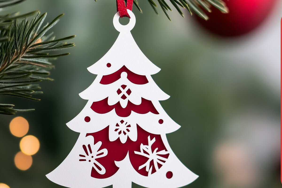 Σετ των 2 Intra απο ξύλο plywood 3mm-4mm πάχος – Κοπή χαρτιού Χριστουγεννιάτικη διακόσμηση Δίασταση  20x20 cm INTRAFABR-106780218