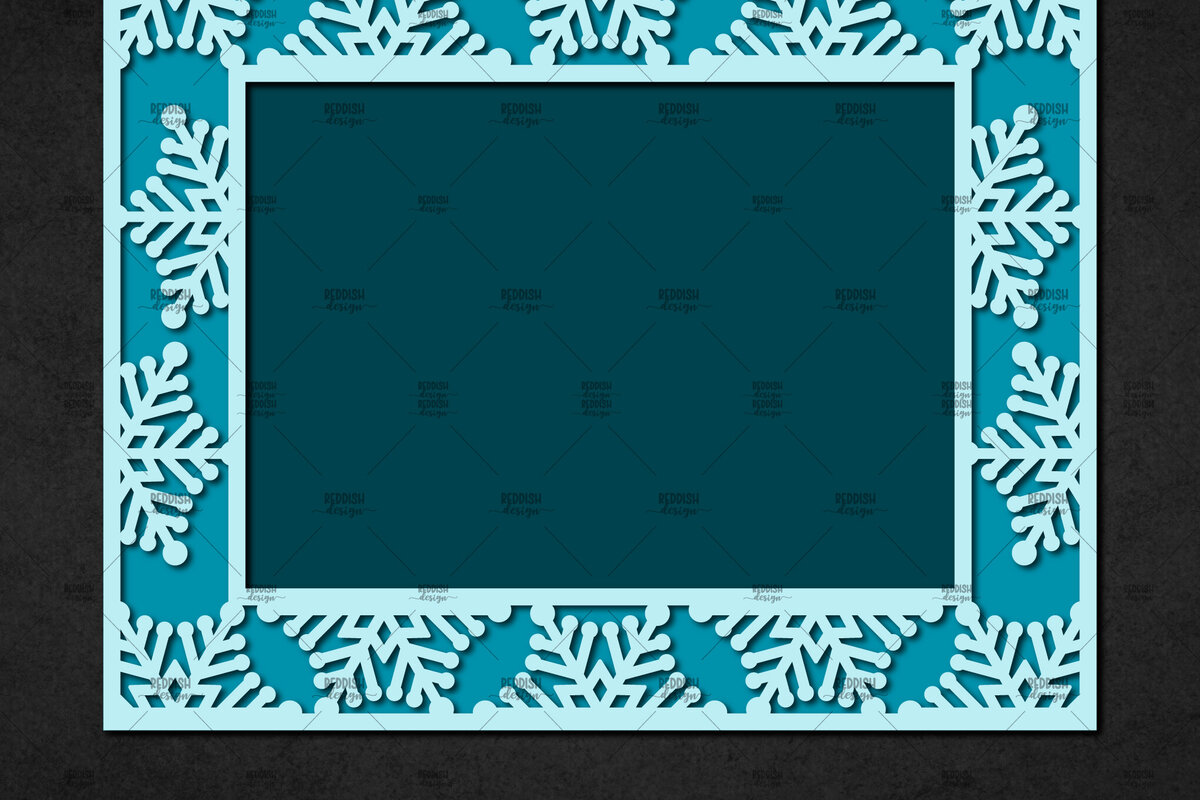 Σετ των 2 Intra απο ξύλο plywood 3mm-4mm πάχος – Χριστουγεννιάτικη κορνίζα με χαρτί, κορνίζα Δίασταση  20x20 cm INTRAFABR-113325602