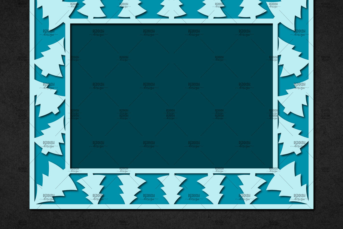 Σετ των 2 Intra απο ξύλο plywood 3mm-4mm πάχος – Χριστουγεννιάτικη κορνίζα με χαρτί, κορνίζα Δίασταση  20x20 cm INTRAFABR-113325636