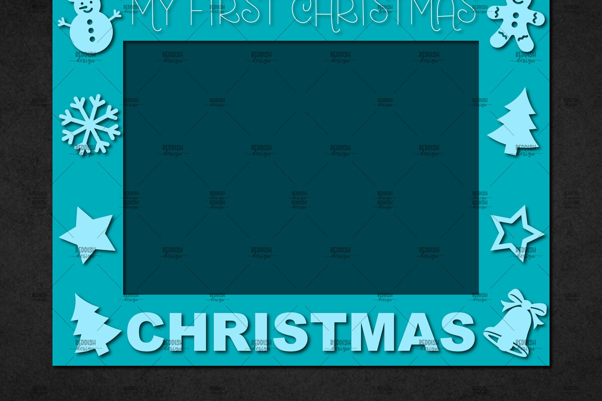 Σετ των 2 Intra απο ξύλο plywood 3mm-4mm πάχος – Χριστουγεννιάτικη κορνίζα με χαρτί, κορνίζα Δίασταση  20x20 cm INTRAFABR-113325480