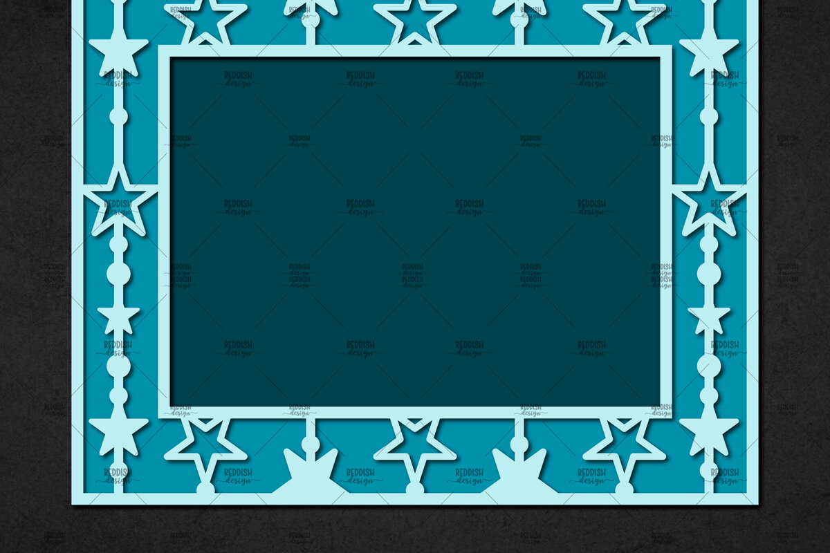 Σετ των 2 Intra απο ξύλο plywood 3mm-4mm πάχος – Χριστουγεννιάτικη κορνίζα με χαρτί, κορνίζα Δίασταση  20x20 cm INTRAFABR-113325581