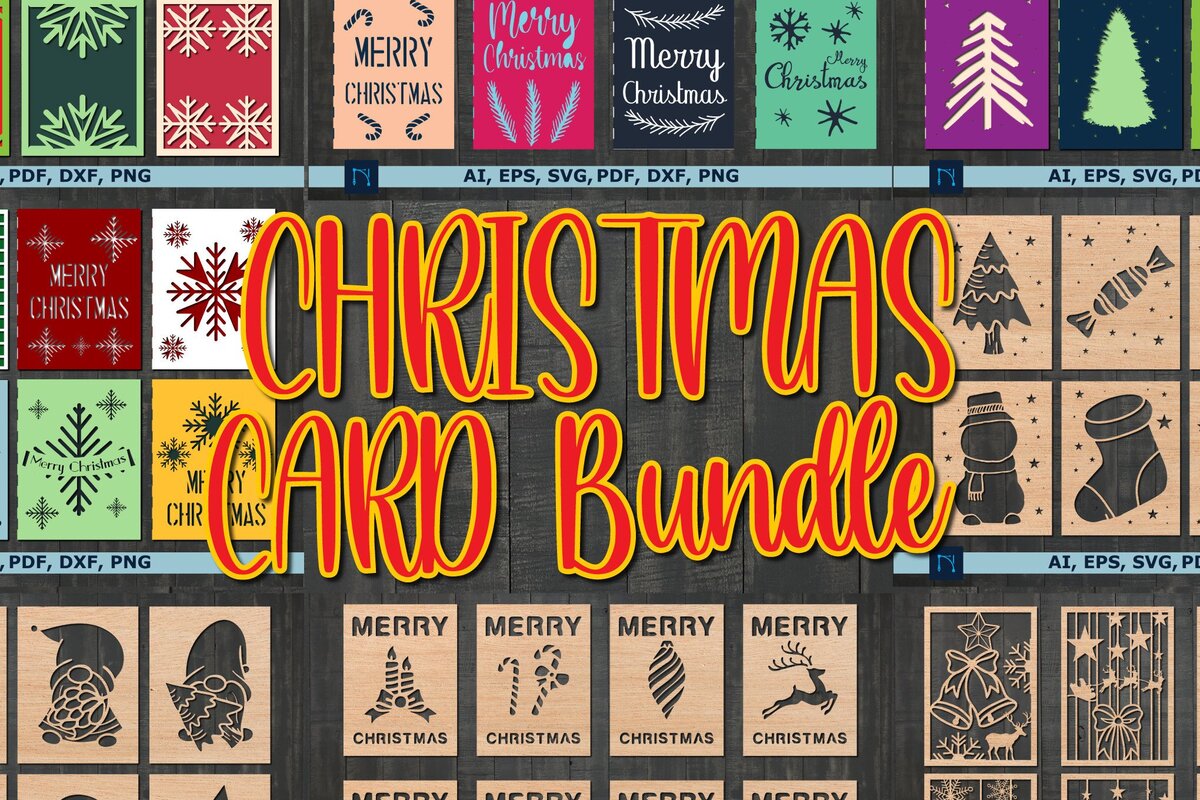 Σετ των 2 Intra απο ξύλο plywood 3mm-4mm πάχος – Πακέτο Χριστουγεννιάτικων Δωροκάρτας Paper Cut Δίασταση  20x20 cm INTRAFABR-41872661