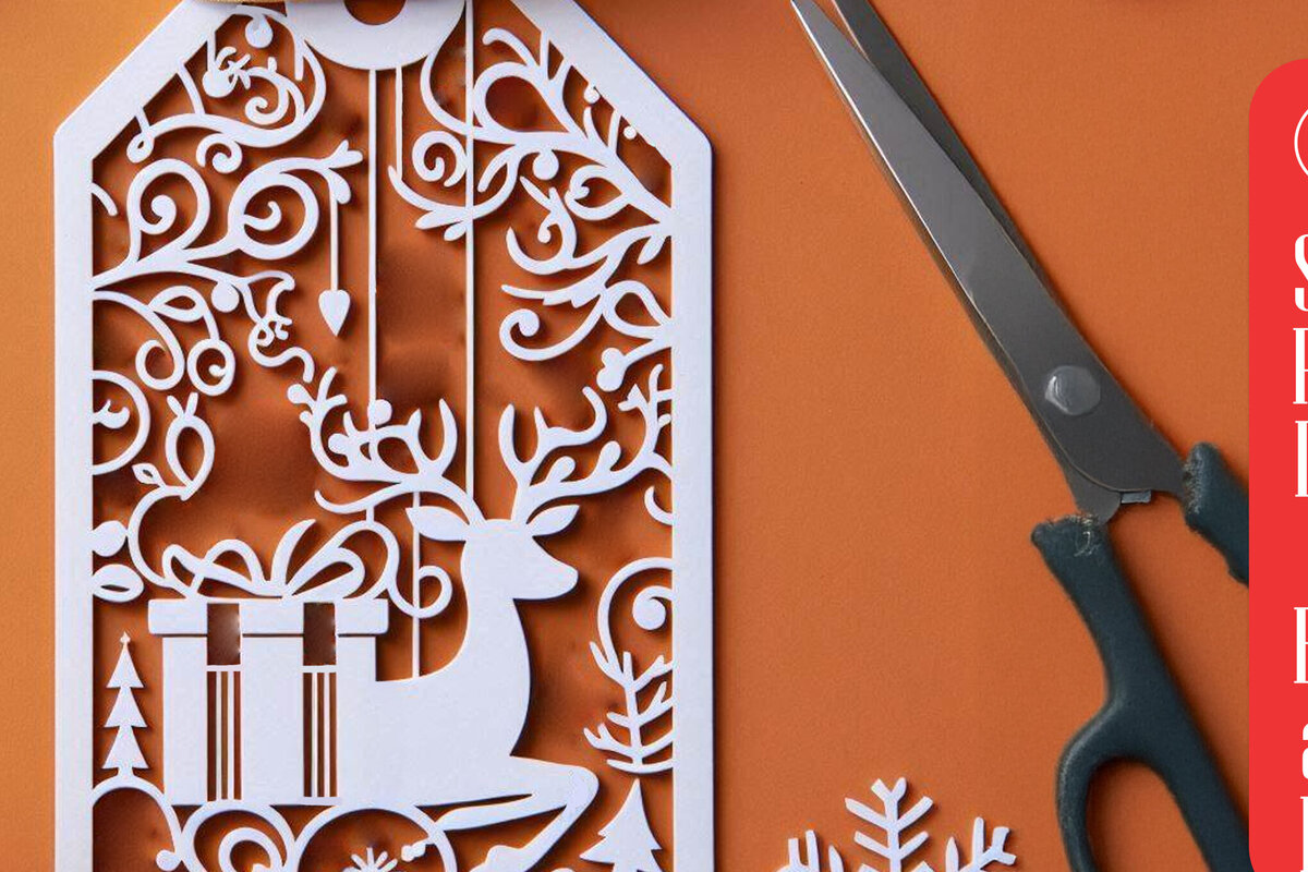 Σετ των 2 Intra απο ξύλο plywood 3mm-4mm πάχος – Paper Cut Χριστουγεννιάτικο Δώρο Αρχείο Cut Δίασταση  20x20 cm INTRAFABR-111225027