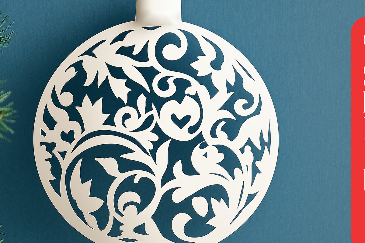 Σετ των 2 Intra απο ξύλο plywood 3mm-4mm πάχος – Χριστουγεννιάτικη κρεμαστή διακόσμηση με χαρτί Δίασταση  20x20 cm INTRAFABR-107232930