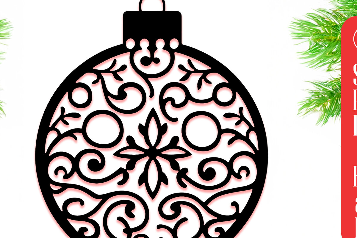 Σετ των 2 Intra απο ξύλο plywood 3mm-4mm πάχος – Χαρτοκόψιμο Χριστουγεννιάτικο Στολίδι Cut Fil Δίασταση  20x20 cm INTRAFABR-111144725