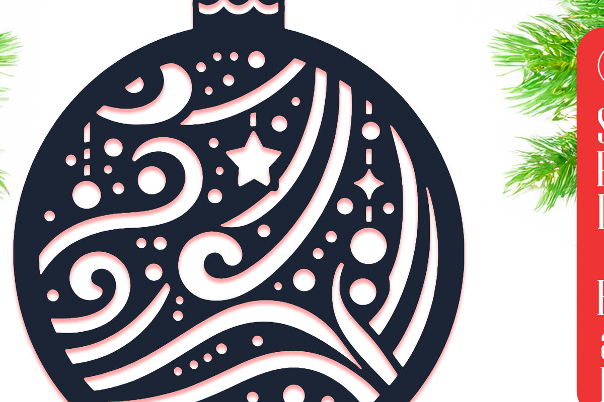 Σετ των 2 Intra απο ξύλο plywood 3mm-4mm πάχος – Χαρτοκόψιμο Χριστουγεννιάτικο Στολίδι Cut Fil Δίασταση  20x20 cm INTRAFABR-111145148