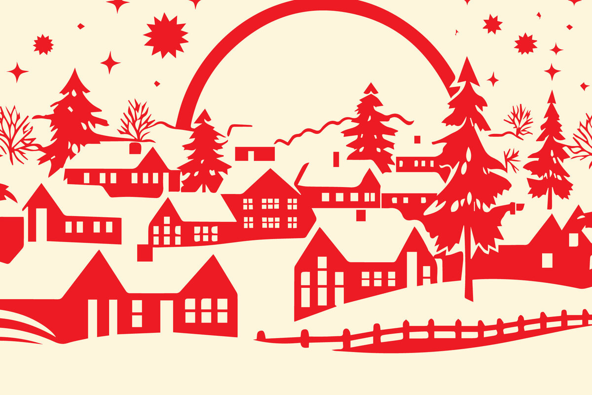 Σετ των 2 Intra απο ξύλο plywood 3mm-4mm πάχος – Χαρτόκοπη Χριστουγεννιάτικη Σκηνή Δίασταση  20x20 cm INTRAFABR-85453912