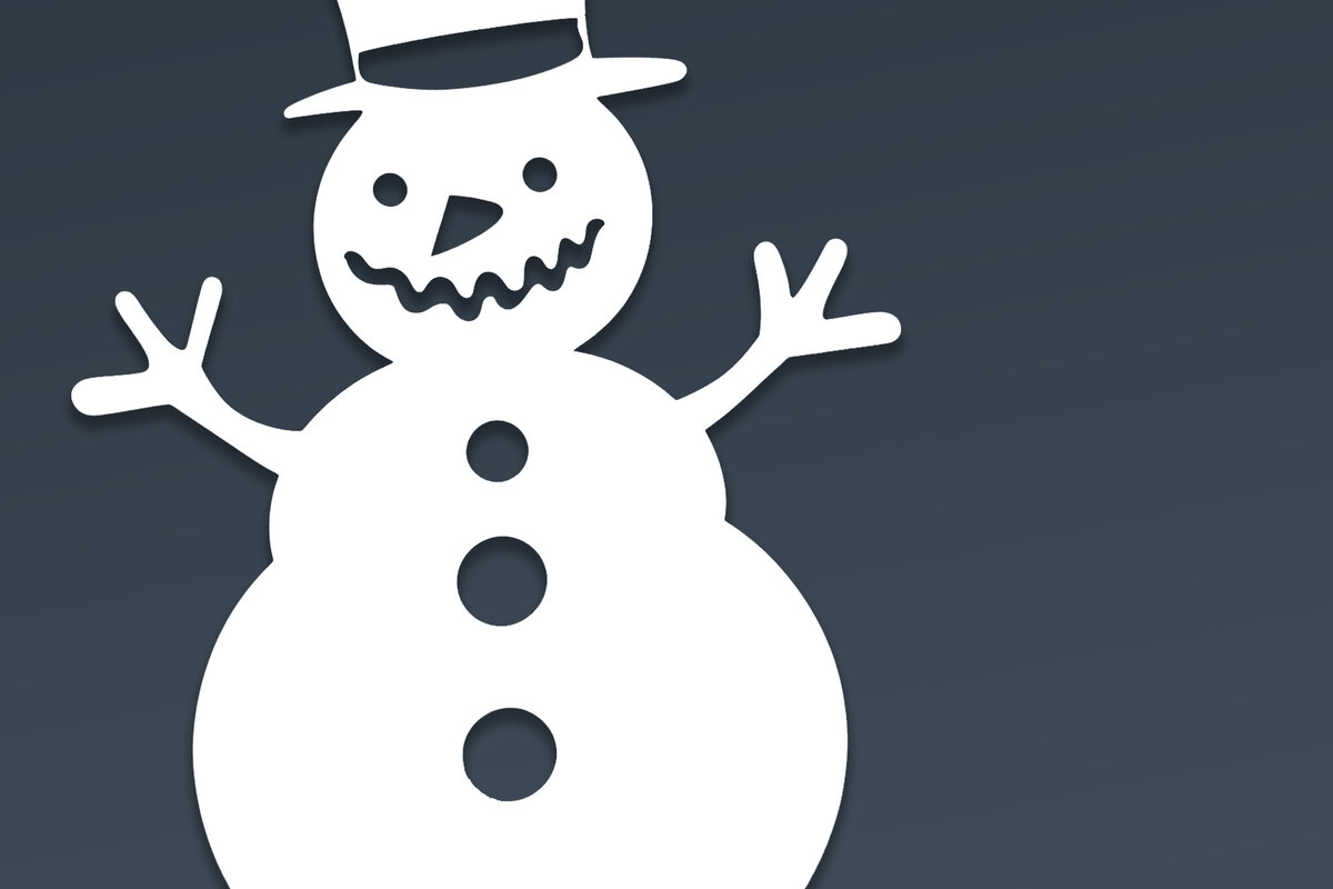 Σετ των 2 Intra απο ξύλο plywood 3mm-4mm πάχος – Χαρτοκόψιμο Χριστουγεννιάτικο Χιονάνθρωπο Δίασταση  20x20 cm INTRAFABR-105181544