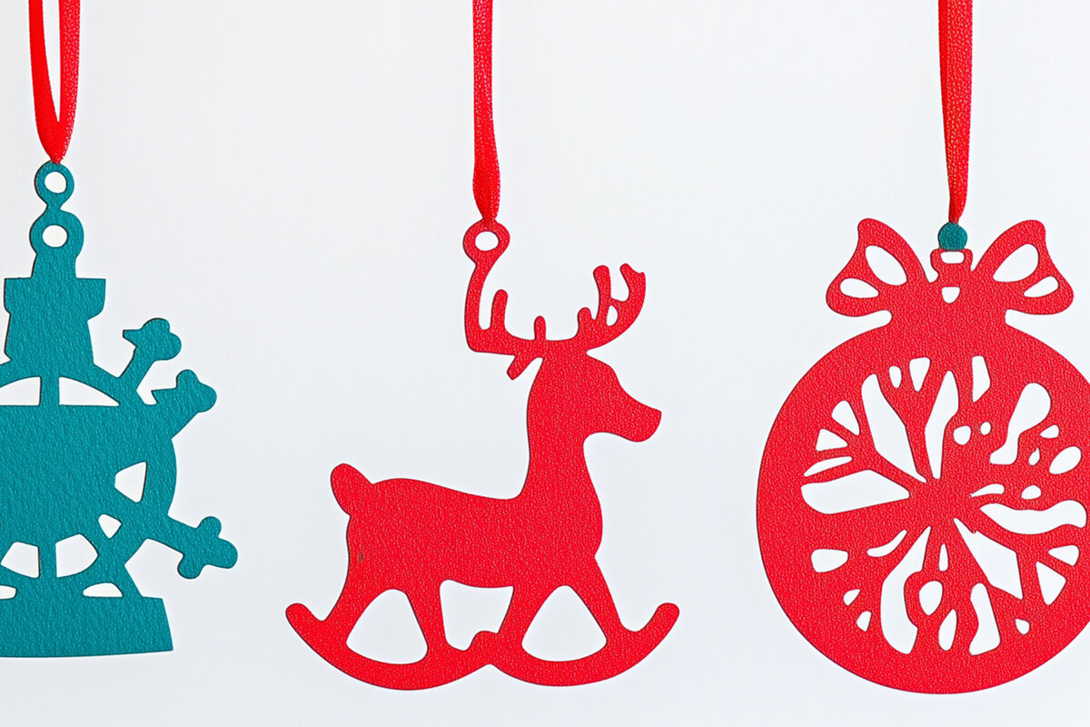 Σετ των 2 Intra απο ξύλο plywood 3mm-4mm πάχος – Κόψιμο από χαρτί χριστουγεννιάτικο κομμένο αρχείο Δίασταση  20x20 cm INTRAFABR-108230838