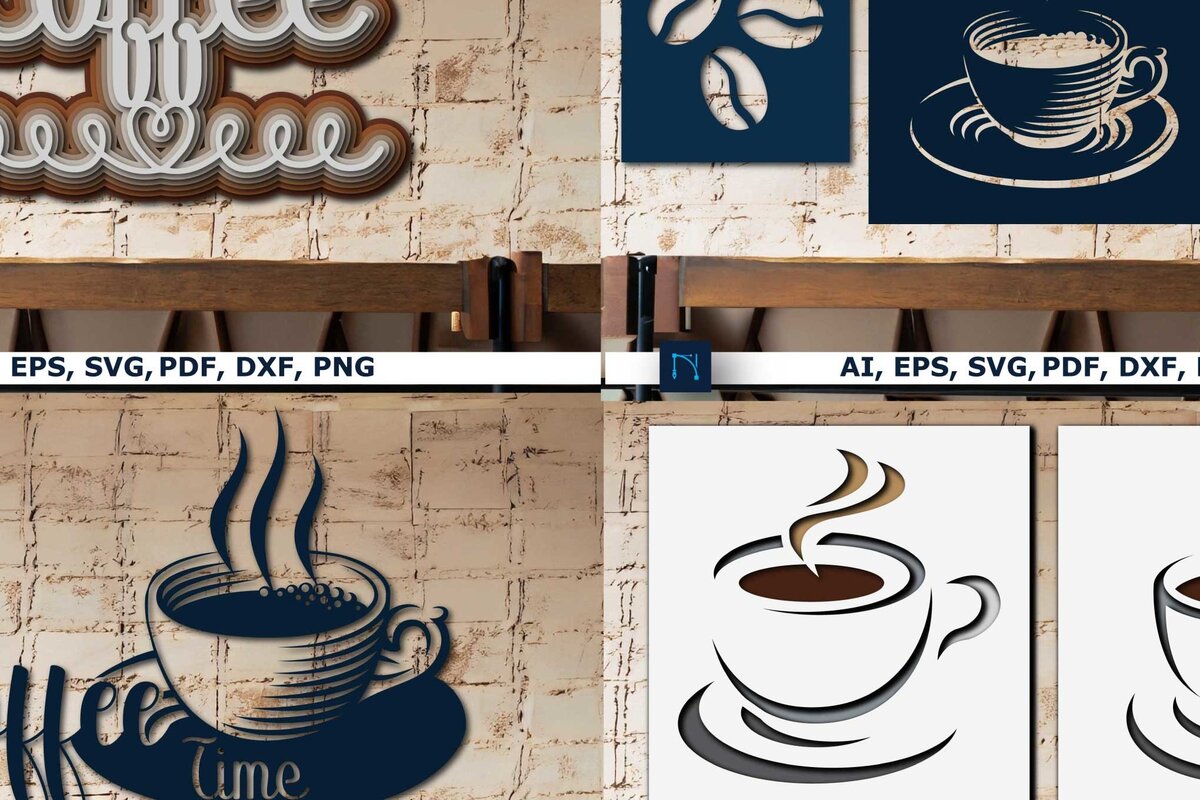 Σετ των 2 Intra απο ξύλο plywood 3mm-4mm πάχος – Πακέτο Coffee κομμένο σε χαρτί Δίασταση  20x20 cm INTRAFABR-71784252