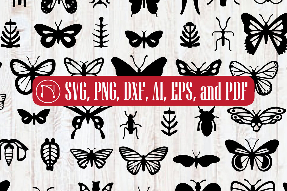 Σετ των 2 Intra απο ξύλο plywood 3mm-4mm πάχος – Πακέτο Paper Cut Creepy Crawlies Δίασταση  20x20 cm INTRAFABR-81115528