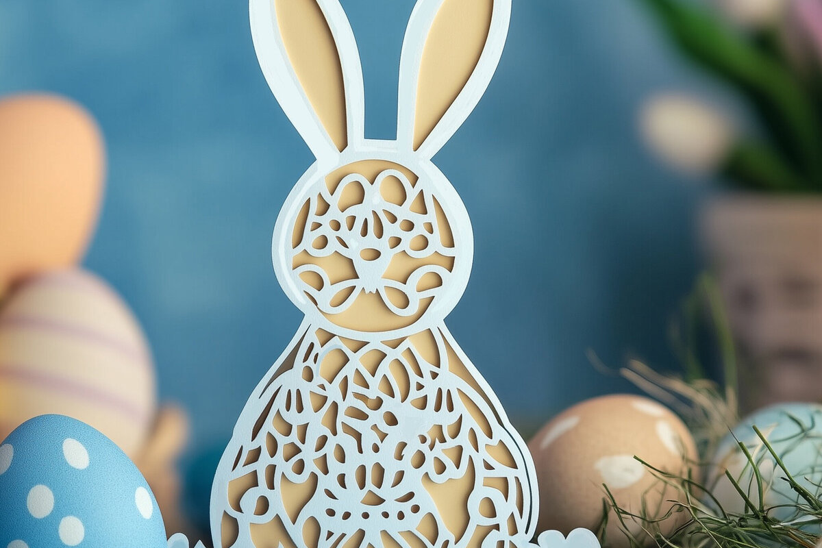 Σετ των 2 Intra απο ξύλο plywood 3mm-4mm πάχος – Paper Cut Paper Day Δίασταση  20x20 cm INTRAFABR-116450457