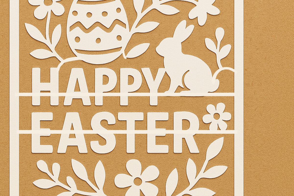 Σετ των 2 Intra απο ξύλο plywood 3mm-4mm πάχος – Paper Cut Paper Day Δίασταση  20x20 cm INTRAFABR-119841008