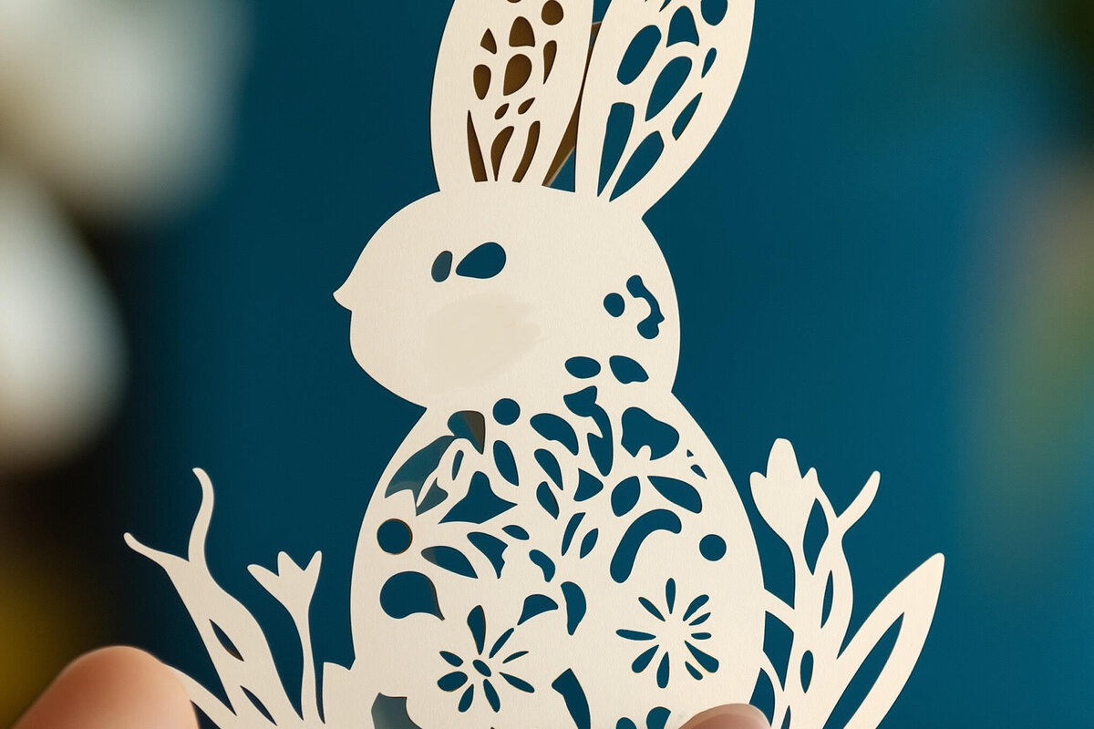 Σετ των 2 Intra απο ξύλο plywood 3mm-4mm πάχος – Paper Cut Paper Day Δίασταση  20x20 cm INTRAFABR-116385418