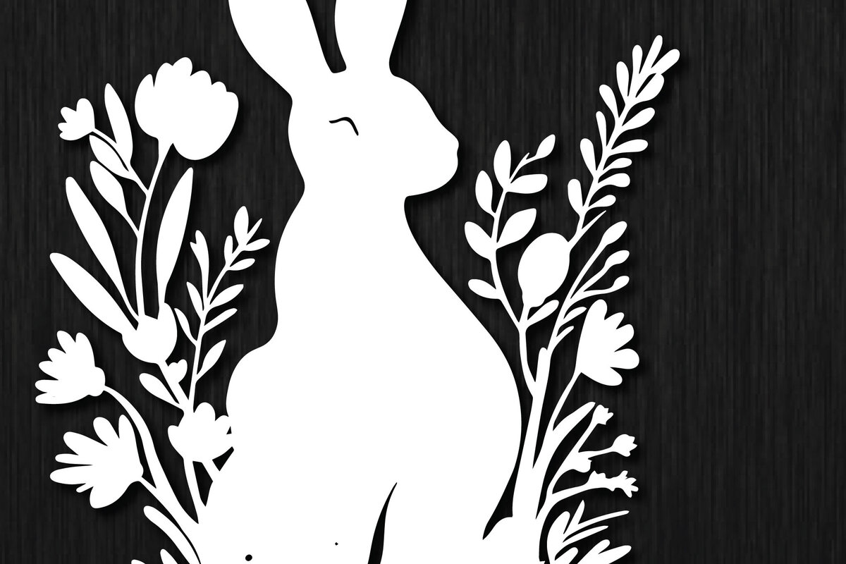 Σετ των 2 Intra απο ξύλο plywood 3mm-4mm πάχος – Paper Cut Easter Element Δίασταση  20x20 cm INTRAFABR-116326333