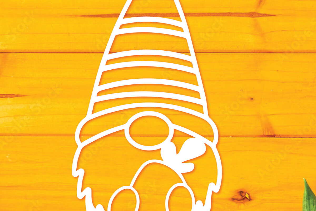 Σετ των 2 Intra απο ξύλο plywood 3mm-4mm πάχος – Αρχείο κοπής Paper Cut Easter Gnome Cut Δίασταση  20x20 cm INTRAFABR-117930735