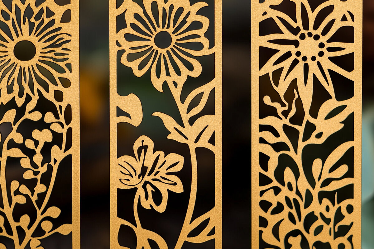 Σετ των 2 Intra απο ξύλο plywood 3mm-4mm πάχος – Paper Cut Floral σελιδοδείκτες Δίασταση  20x20 cm INTRAFABR-118079140