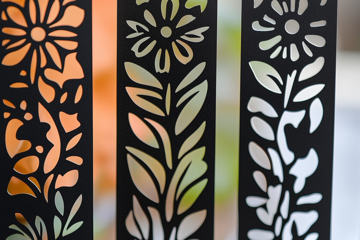 Σετ των 2 Intra απο ξύλο plywood 3mm-4mm πάχος – Paper Cut Floral σελιδοδείκτες Δίασταση  20x20 cm INTRAFABR-118070379