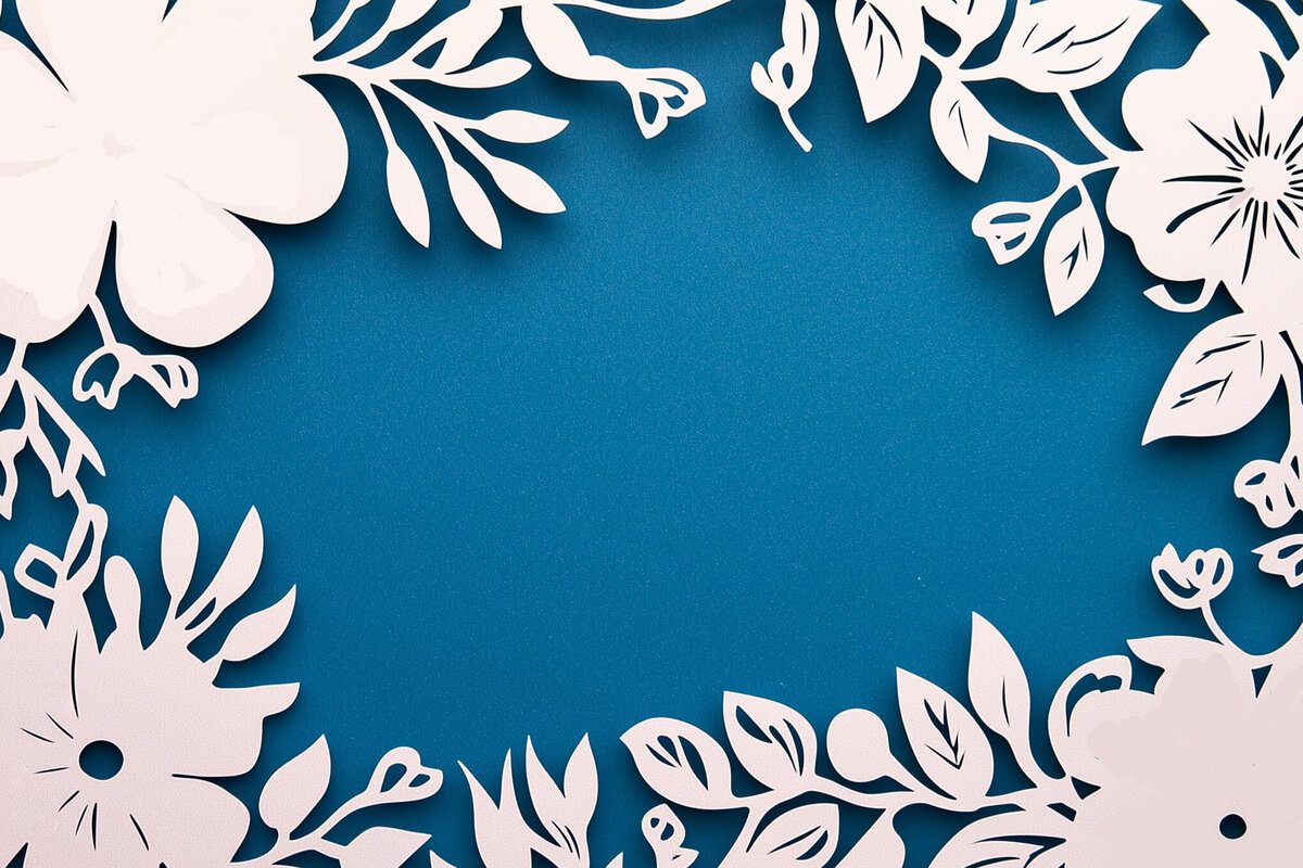 Σετ των 2 Intra απο ξύλο plywood 3mm-4mm πάχος – Κόψιμο χαρτιού Floral Κορνίζα φωτογραφιών Cut Fil Δίασταση  20x20 cm INTRAFABR-117464399