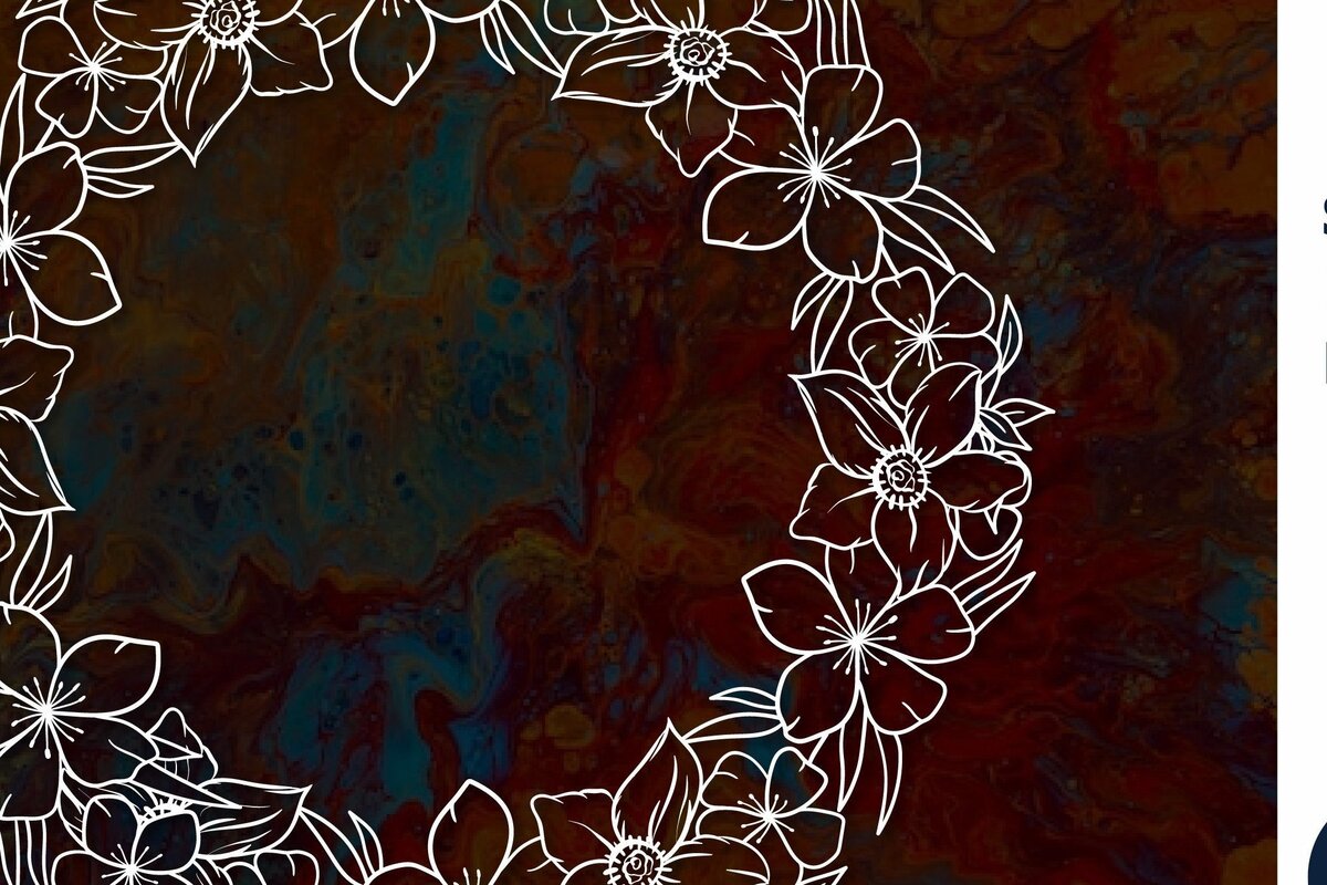 Σετ των 2 Intra απο ξύλο plywood 3mm-4mm πάχος – Χαρτοκομμένο στεφάνι λουλουδιών για διακόσμηση = Δίασταση  20x20 cm INTRAFABR-30828381