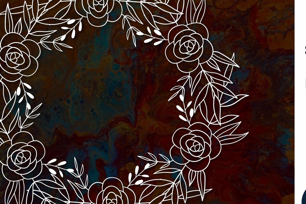 Σετ των 2 Intra απο ξύλο plywood 3mm-4mm πάχος – Χαρτοκομμένο στεφάνι λουλουδιών για διακόσμηση Δίασταση  20x20 cm INTRAFABR-30829998